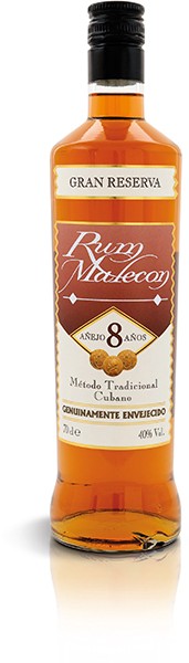 RUM MALECON GRAN RESERVA 8 AÑOS 40% 0,7 l